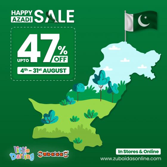 Zubaidas Little Darling Azadi Sale! upto 47 off in stores & online
